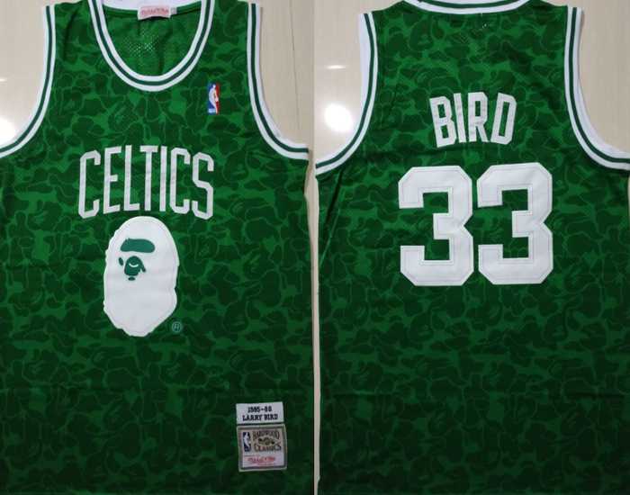 Celtics Bape 33 Larry Bird Green 1985 86 Hardwood Classics Jersey,We sell and wholesale Celtics Bape 33 Larry Bird Green 1985 86 Hardwood Classics Jersey on line form chian!